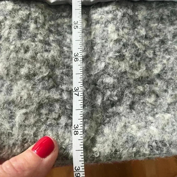 ZAC POSEN|Wool Gray Open Blanket Cape Coat Pockets Minimalist Timeless Capsule|S - Picture 14 of 14